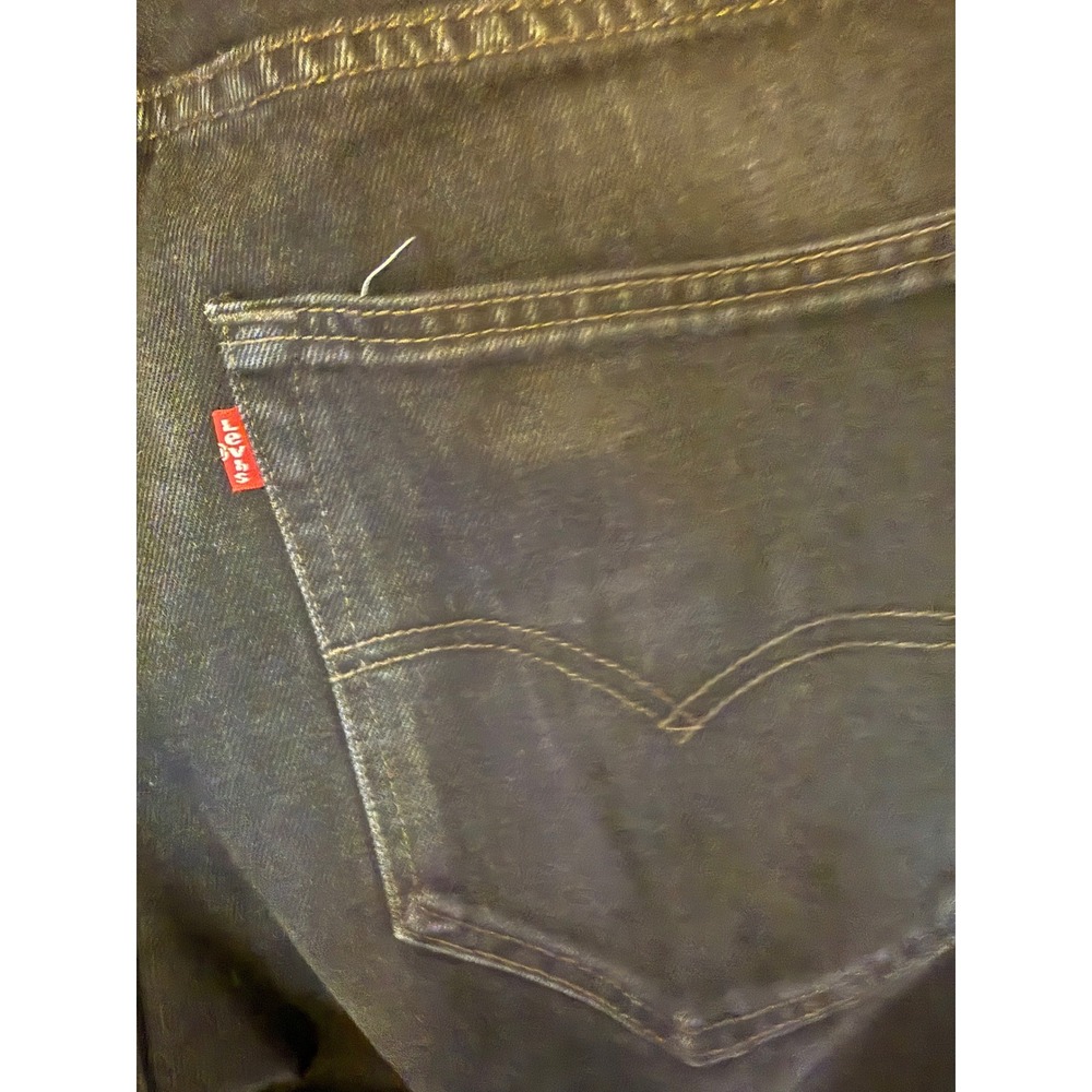 Levis 501 Original Fit Jeans Mens 35x34 Black Straight Leg Button Fly Denim - Picture 12 of 12